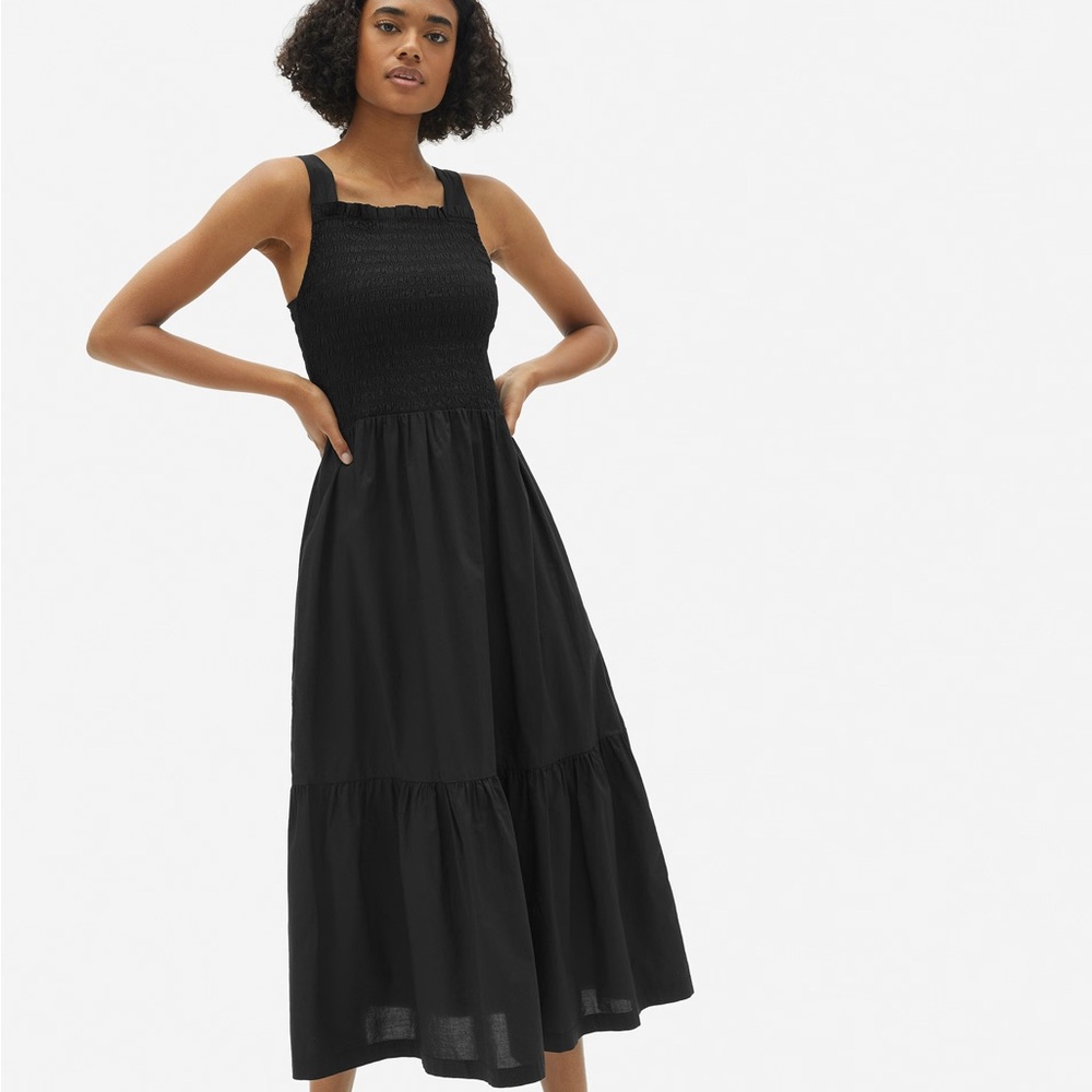 Everlane The Smock Dress in Black